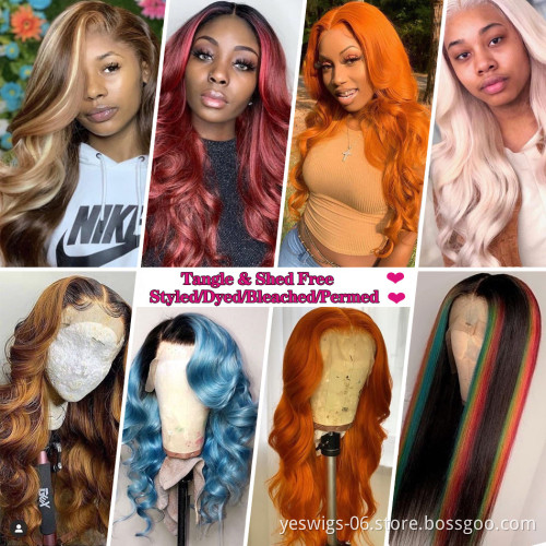 Lace Front Human Hair Wigs For Black Women Brazilian Virgin Remy Hair Cuticle Aligned Hair Wig Unprocessed Transparent Lace Wig